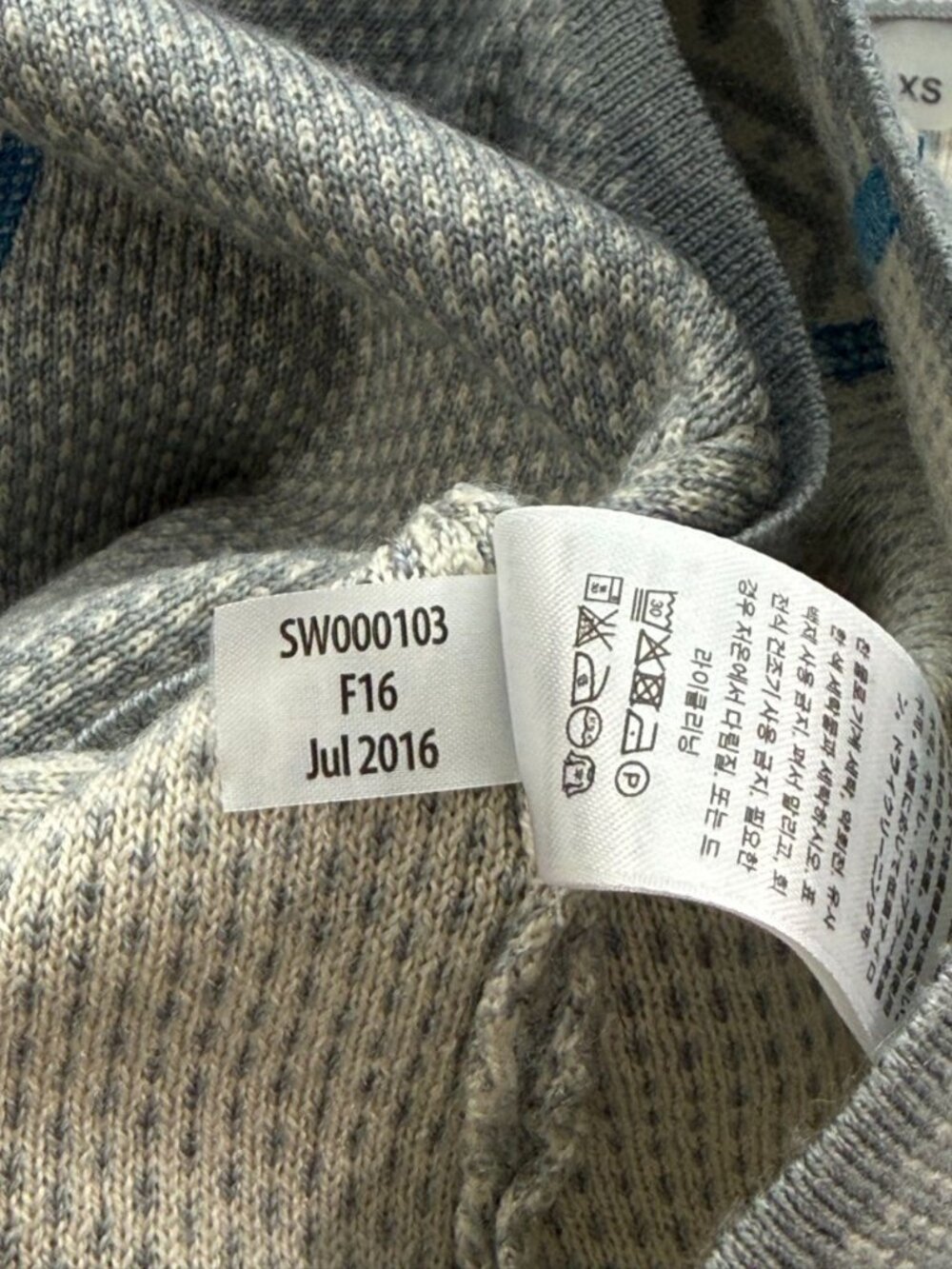 Smartwool Women's Full Zip Wool Sweater Jacket Gray Blue Merino Wool Size XS - Picture 10 of 11